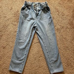 Paper bag waist jeans